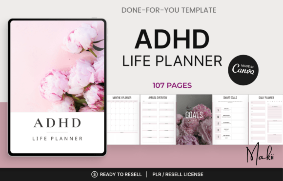 Download ADHD Life Planner, Canva Template - Canva Collection