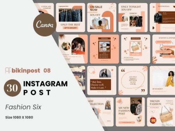 Download Fashion Six Canva Instagram Post Templat - Canva Collection