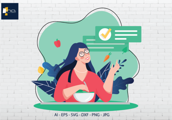 Download Flat Women Eat Healthy Food - Healthy food Collection