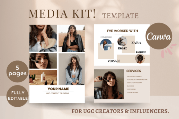 Download Media Kit Canva Template for Influencers - Canva Collection