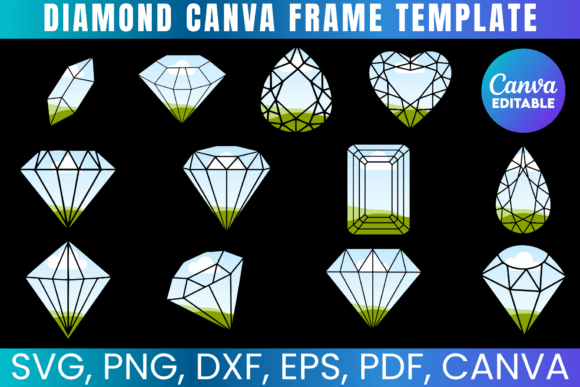 Download Diamond Canva Frames Bundle Template - Canva Collection