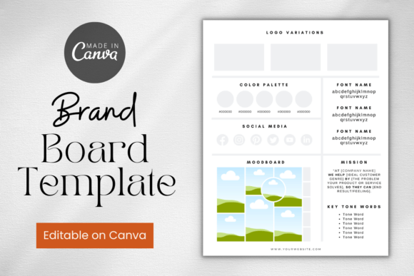 Download Brand Board Canva Template, Branding Kit - Canva Collection