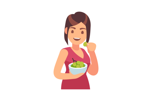 Download Woman Eating Healthy Food. Girl Eats Mea - Healthy food Collection