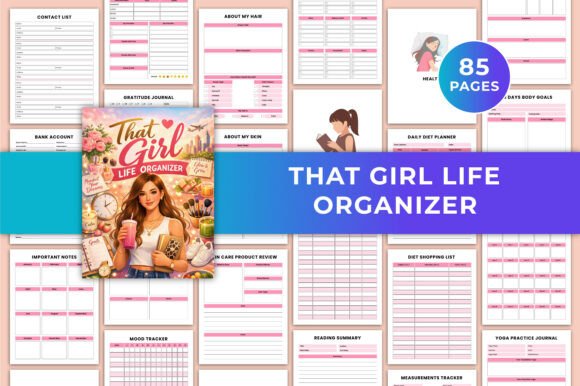 Download That Girl Life Organizer Canva KDP - Canva Collection