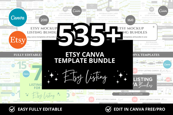 Download 535+ Etsy Canva Bundle + Bonus - Canva bundle Collection