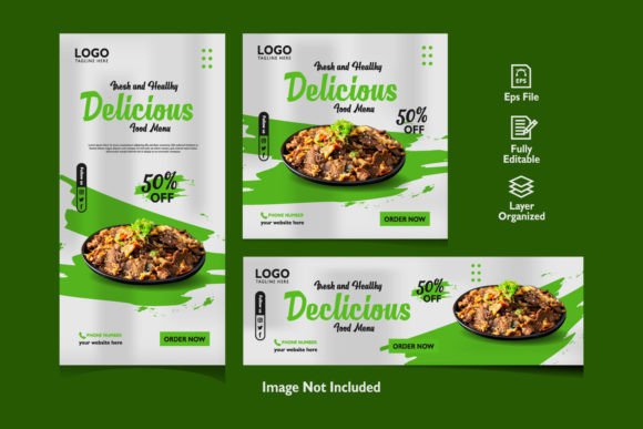Download Healthy Food Social Media Set Promotion - Healthy food Collection