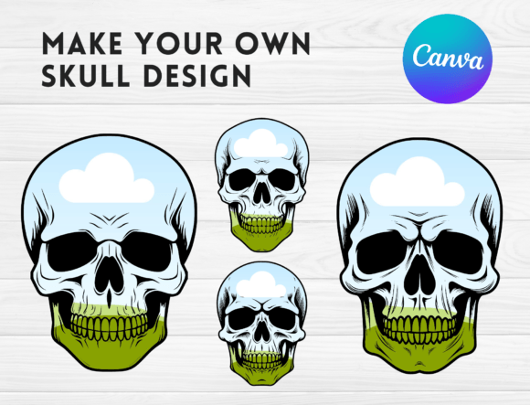Download Skull Canva Frames Bundle Template Fall - Canva Collection