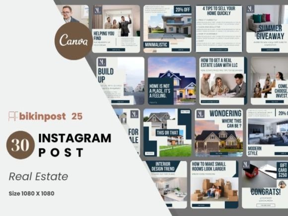 Download Real Estate Canva Instagram Post Templat - Canva Collection