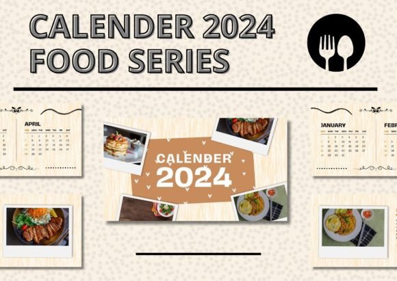 Download 2024 Calender Canva Template Food Series - Canva Collection