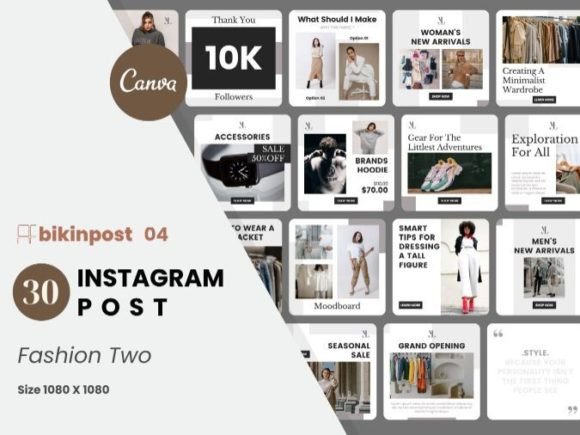 Download Fashion Canva Instagram Post Template - Canva Collection