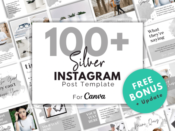 Download Silver Instagram Post Template Canva - Canva Collection