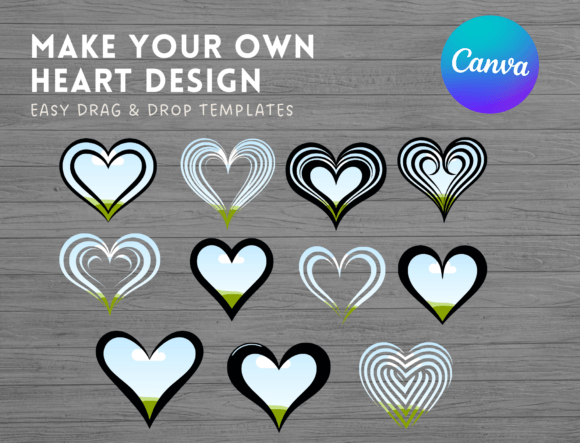 Download Heart Canva Frame Bundle Template Doodle - Canva Collection