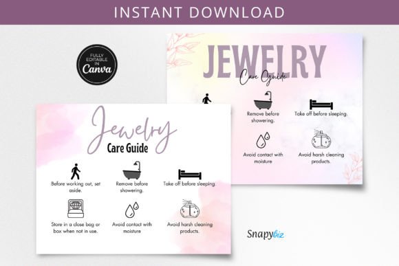 Download Jewelry Care Guide CANVA Editable - Premium Resources