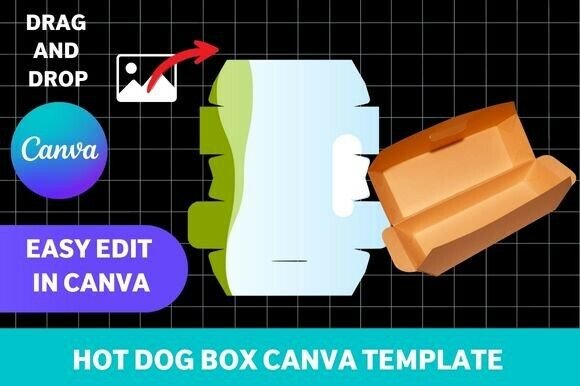 Download Hot Dog Box Canva Template - Canva Collection