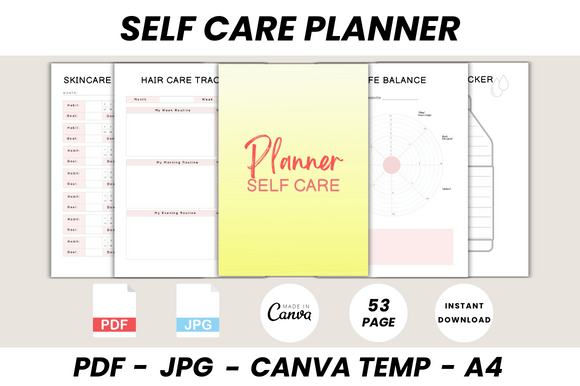 Download Self Care Planner Canva Template - Canva Collection