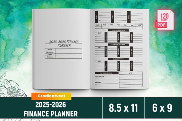 Download (KDP) 2025-2026 Finance Planner Canva - Canva Collection