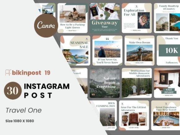 Download Travel One Canva Instagram Post Template - Canva Collection