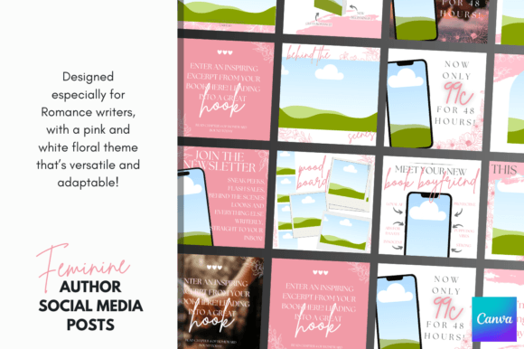 Download Canva Romance Author Social Templates - Canva Collection