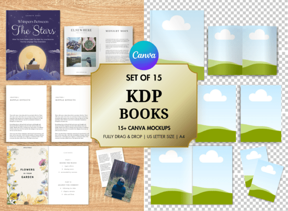 Download 15 KDP Book Mockup Canva Templates - Canva Collection
