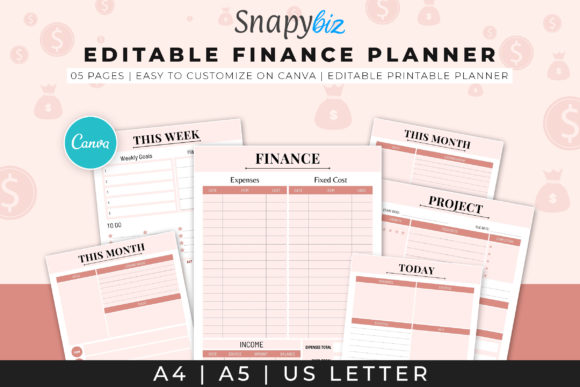 Download Finance Canva Editable Planner - Canva Collection