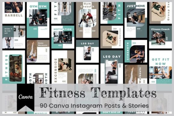 Download Fitness Canva Instagram Template - Canva Collection