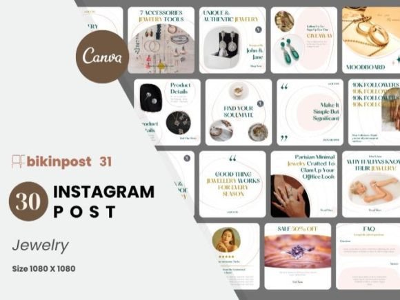 Download Jewelry Canva Instagram Post Template - Canva Collection