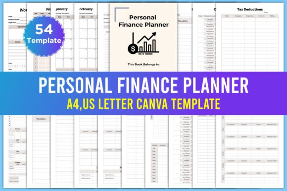 Download Editable Personal Finance Planner Canva - Personal Collection