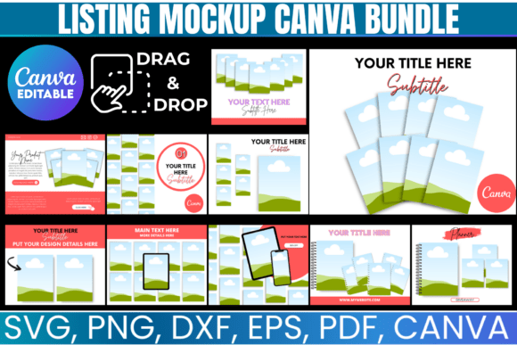 Download Listing Mockup Canva Bundle Template - Canva bundle Collection