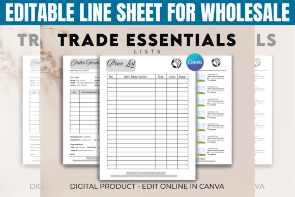 Download Editable Line Sheet for Wholesale - Sale Collection