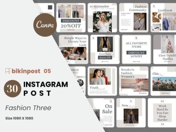 Download Fashion Canva Instagram Post Template - Canva Collection