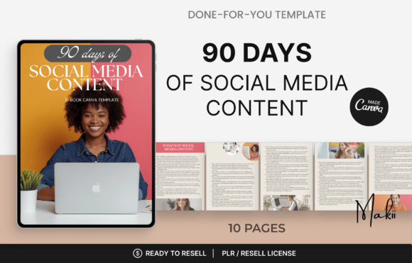 Download 90 Days of Social Media Content, Canva - Canva Collection