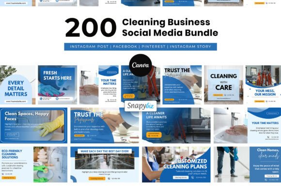 Download Cleaning Business Social Media Canva - Canva Collection