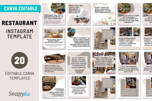 Download Restaurant IG Canva Story Templates - Canva Collection