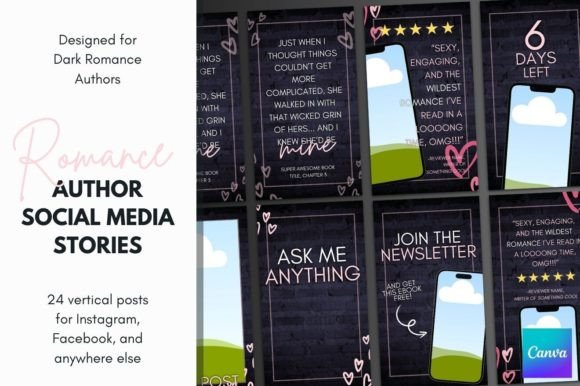 Download Canva Romance Author Story Templates - Canva Collection
