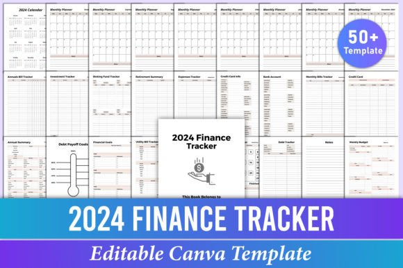 Download Editable 2024 Finance Tracker Canva KDP - Canva Collection