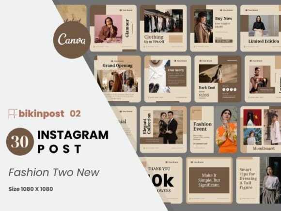 Download Fashion Canva Instagram Post Template - Canva Collection
