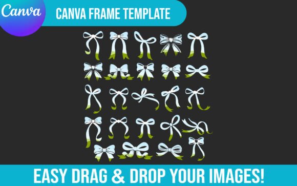 Download Coquette Bow Canva Frame Bundle Template - Canva Collection