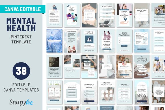 Download Mental Health Pinterest Canva Pin Temp - Canva Collection