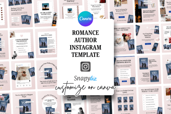 Download Romance Author Canva Instagram Template - Canva Collection