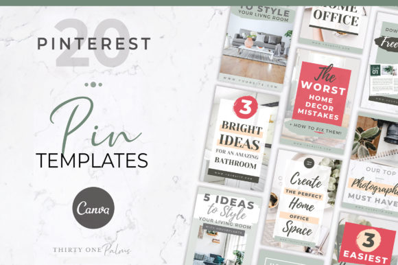 Download Pinterest Templates for Canva | Green - Canva Collection