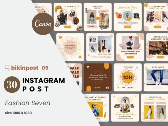 Download Fashion Canva Instagram Post Template - Canva Collection