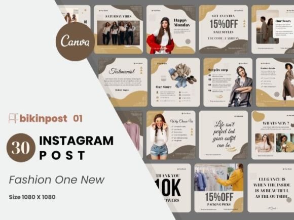 Download Fashion Canva Instagram Post Template - Canva Collection